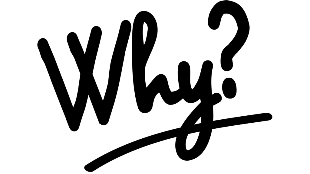 The word Why? handwritten in black on a white background, opening the section on why to use Nginx Proxy Manager